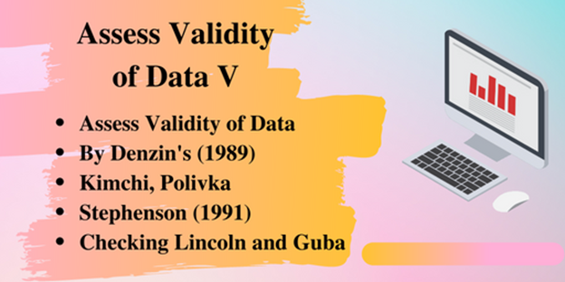 Assess Validity of Data V Denzin's (1989),Kimchi, Polivka, and Stephenson (1991),Checking Lincoln and Guba