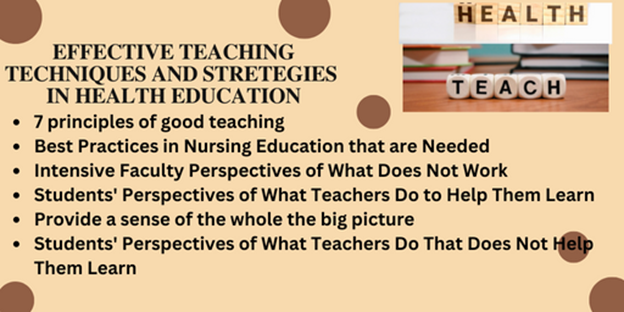 Effective Teaching Techniques and Tips In Health Education