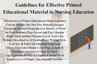 Effective Printed Educational Material in Nursing Education