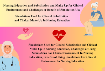 Substitution and Make Up for Clinical Environment and Challenges or Benefit of Simulation Use In Nursing Education