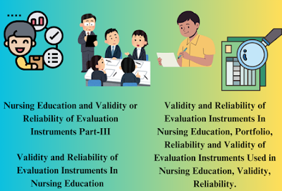 Evaluation In Nursing Education and Validity or Reliability of Instruments Part-III