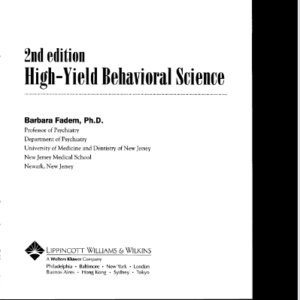 Barbara Fadem High Yield Behavioral Science