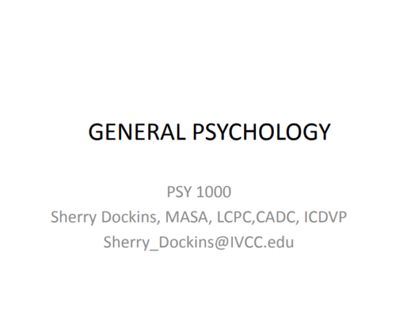 General Psychology