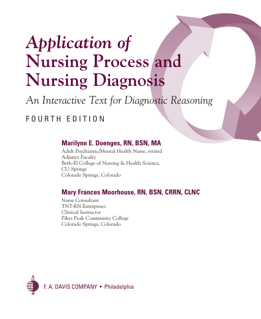 Application of Nursing Process and Nursing Diagnosis