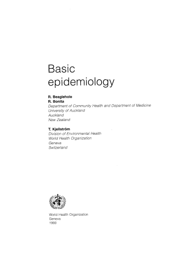 Basic Epidemiology