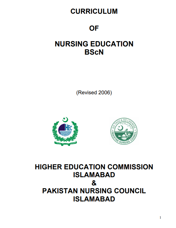 CURRICULUM OF NURSING EDUCATION BScN