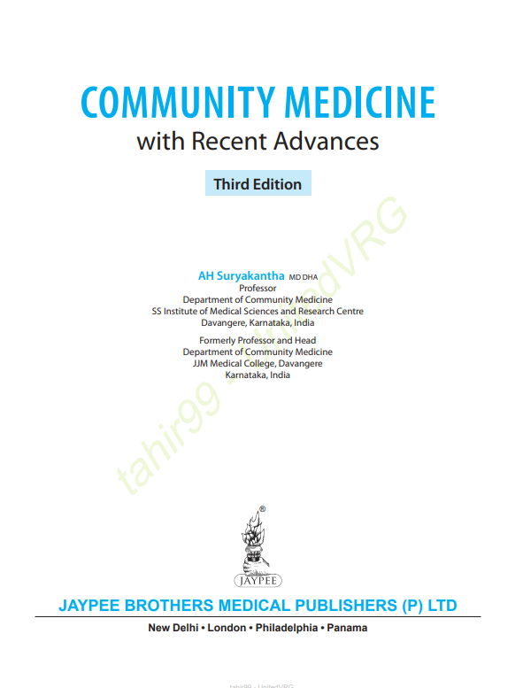 Community Medicine with Recent Advances Third Edition