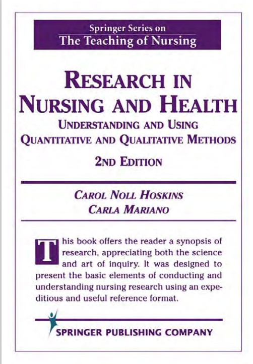 Research in Nursing and Health