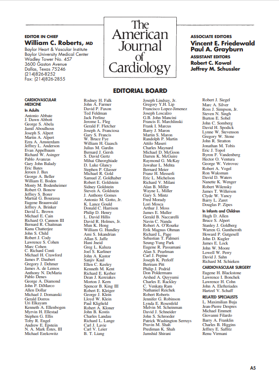 The American Journal of Cardiology