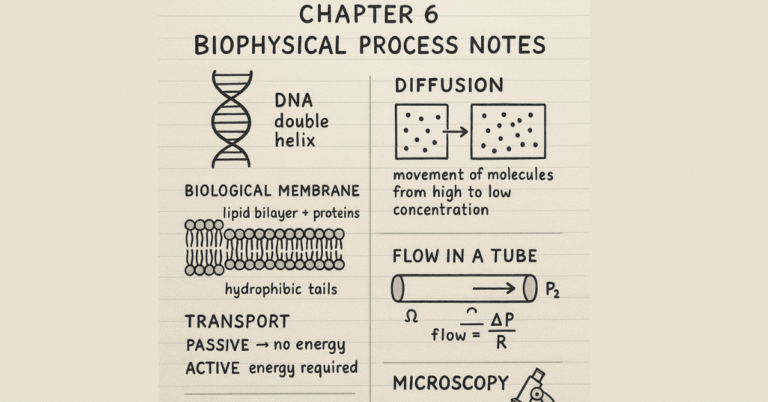 Biophysics Chapter 6 Biophysical Process Notes - Nurses Educator
