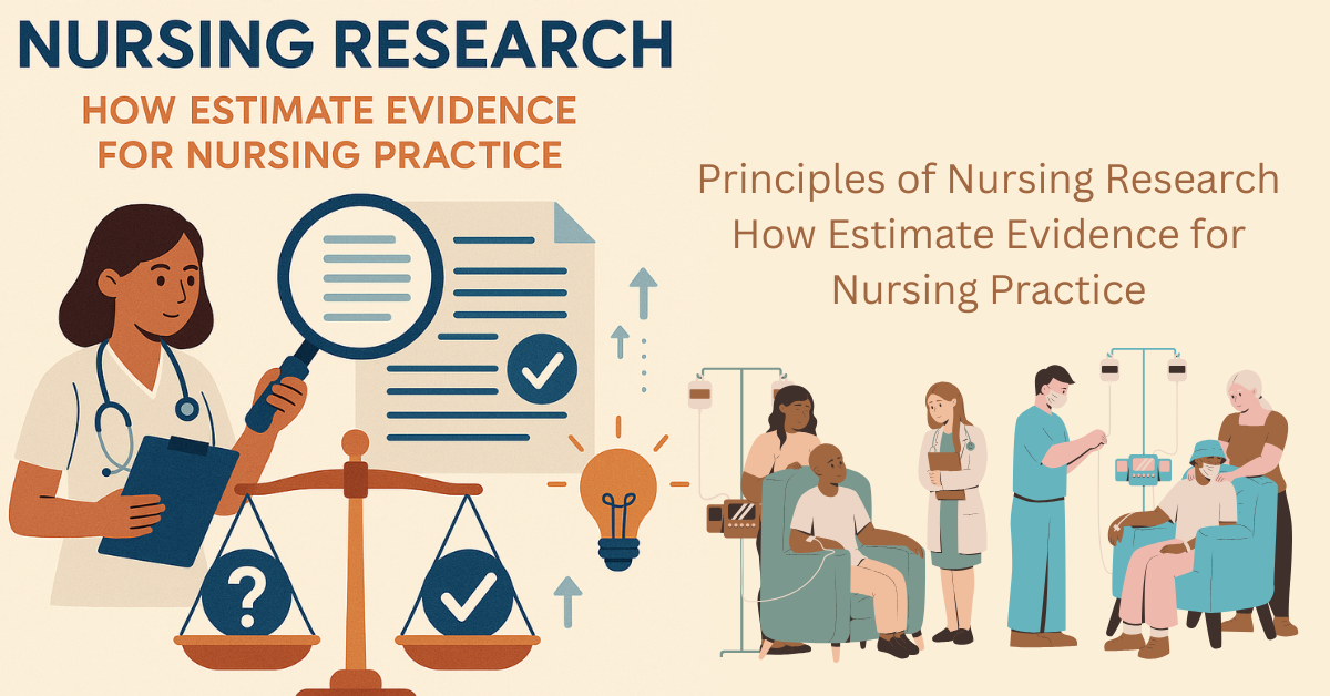 Principles of Nursing Research How Estimate Evidence for Nursing Practice