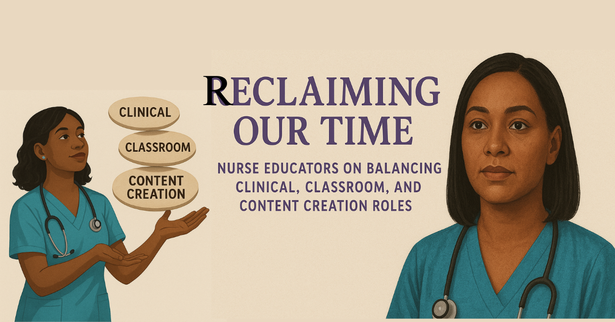 Reclaiming Our Time Nurse Educators on Balancing Clinical Classroom and Content Creation Roles