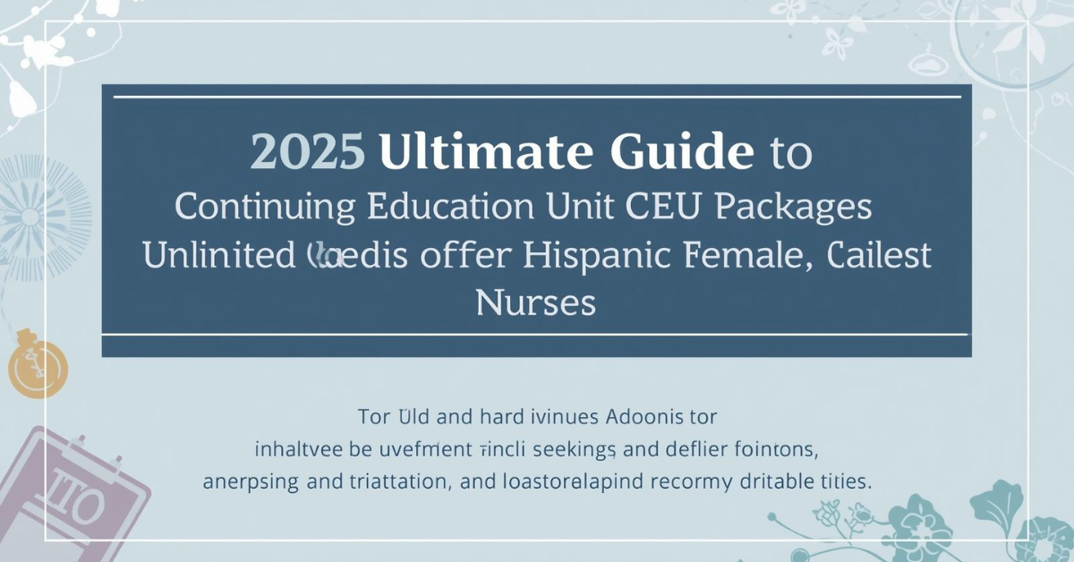 The Best Paid CEU Packages That Offer Unlimited Credits for Nurses (2025 Ultimate Guide)
