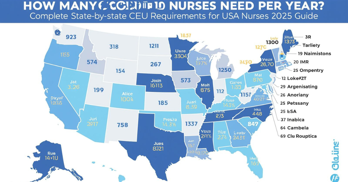 The Complete State-by-State CEU Requirements for USA Nurses (2025 Guide).