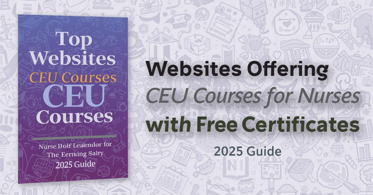 The Top Websites Offering CEU Courses for Nurses with Free Certificates (2025 Guide)