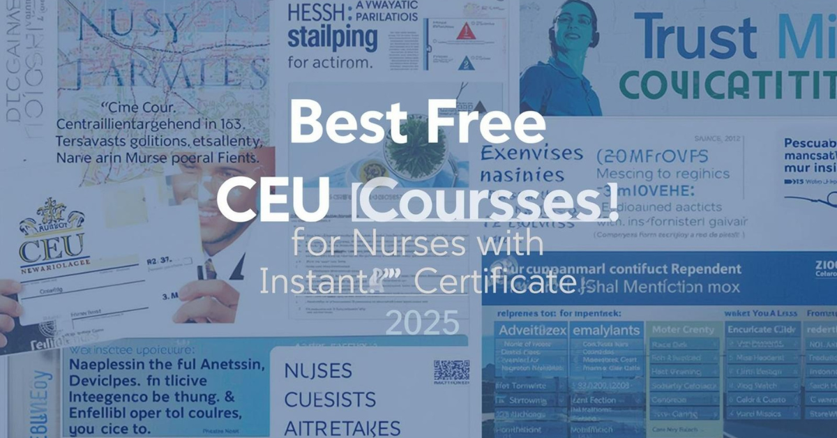 Best Free CEU Courses for Nurses with Instant Certificate — 2025 List.