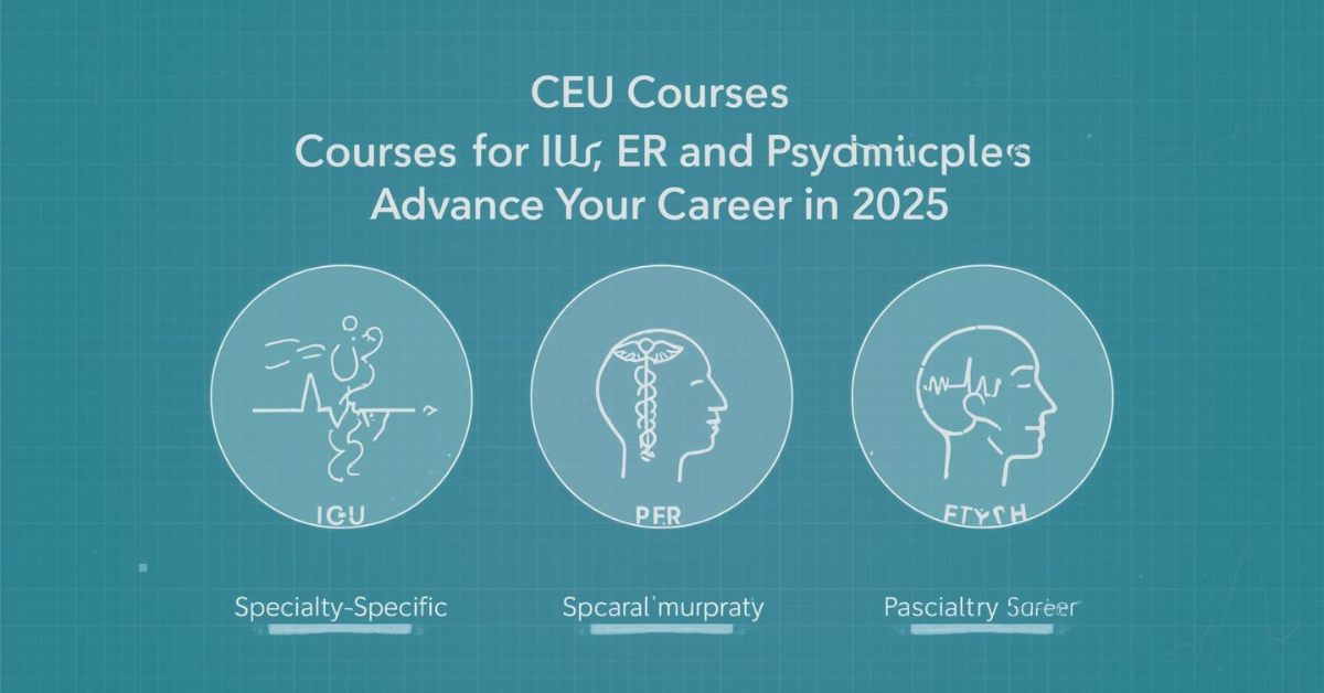 CEU Courses for ICU, ER, and Psych Nurses — Specialty-Specific Credits ...