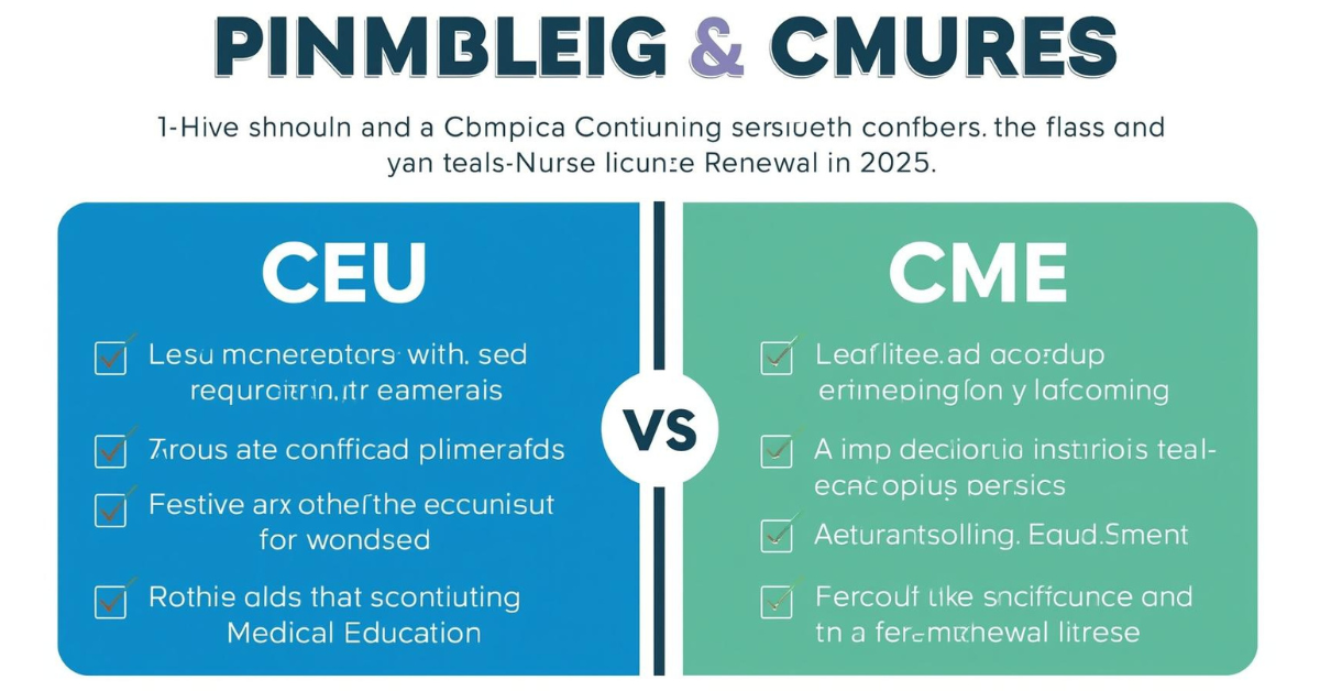 Which is best CEU vs CME: What's the Difference and What Do Nurses Really Need for License Renewal in 2025?.