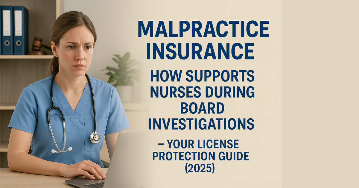 How Malpractice Insurance Supports Nurses During Board Investigations — Your License Protection Guide (2025).