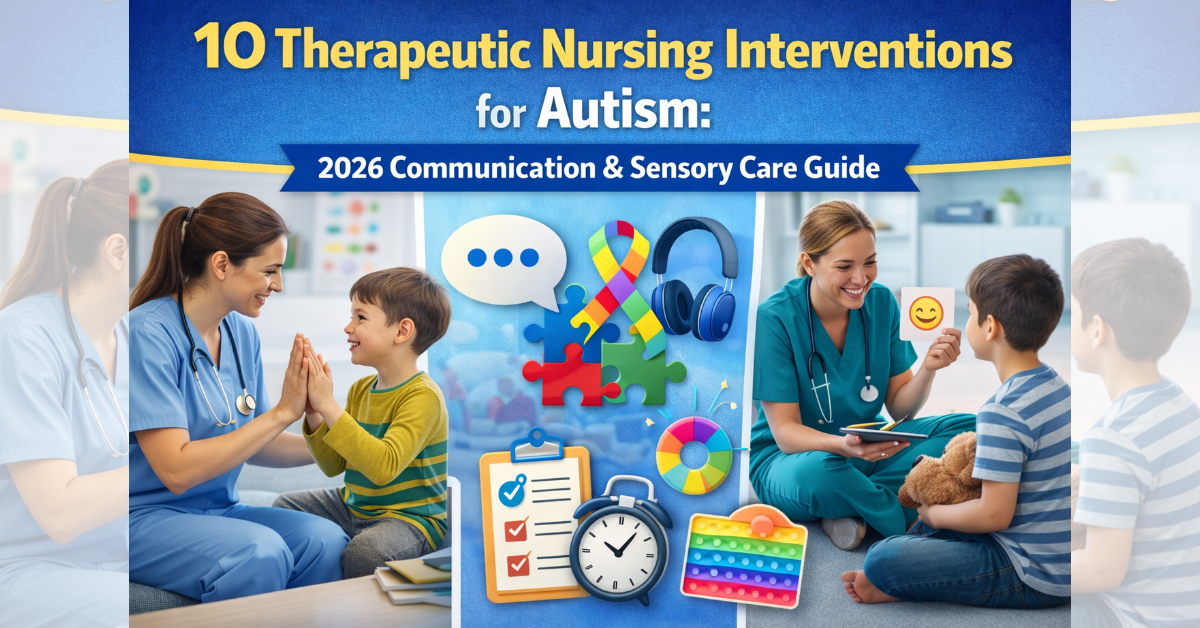Explanation of 10 Therapeutic Nursing Interventions for Autism: 2026 Communication & Sensory Care Guide.
