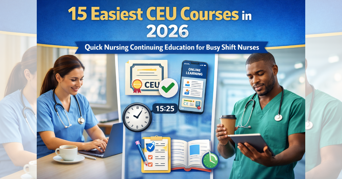 What are 15 Easiest CEU Courses in 2026: Quick Nursing Continuing Education for Busy Shift Nurses.