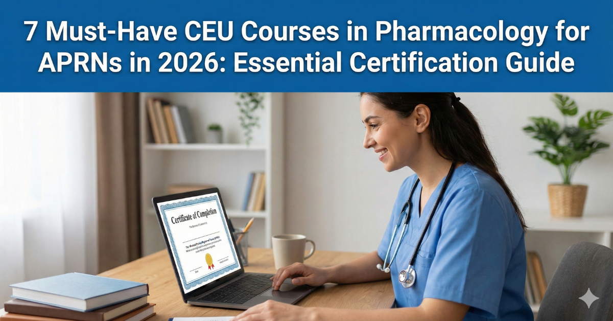 Discuss 7 Must-Have CEU Courses in Pharmacology for APRNs in 2026: Essential Certification Guide.