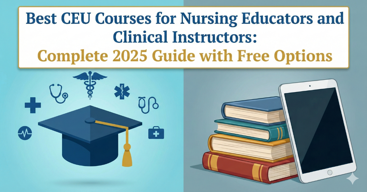 What are Best CEU Courses for Nursing Educators and Clinical Instructors: Complete 2025 Guide with Free Options.