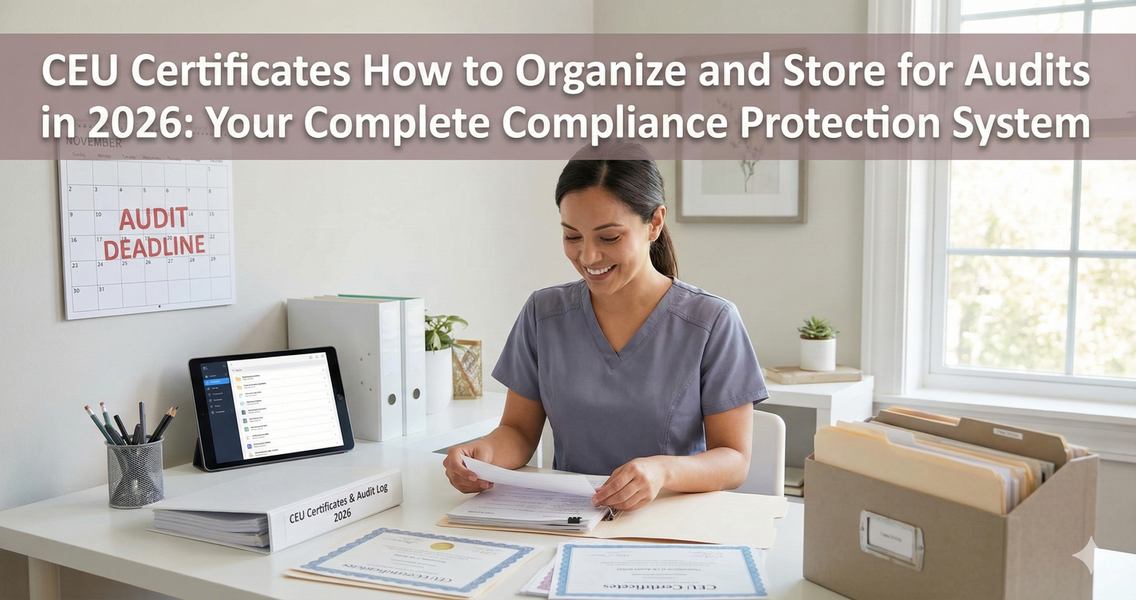 How to Organize and Store CEU Certificates for Audits in 2026: Your Complete Compliance Protection System.