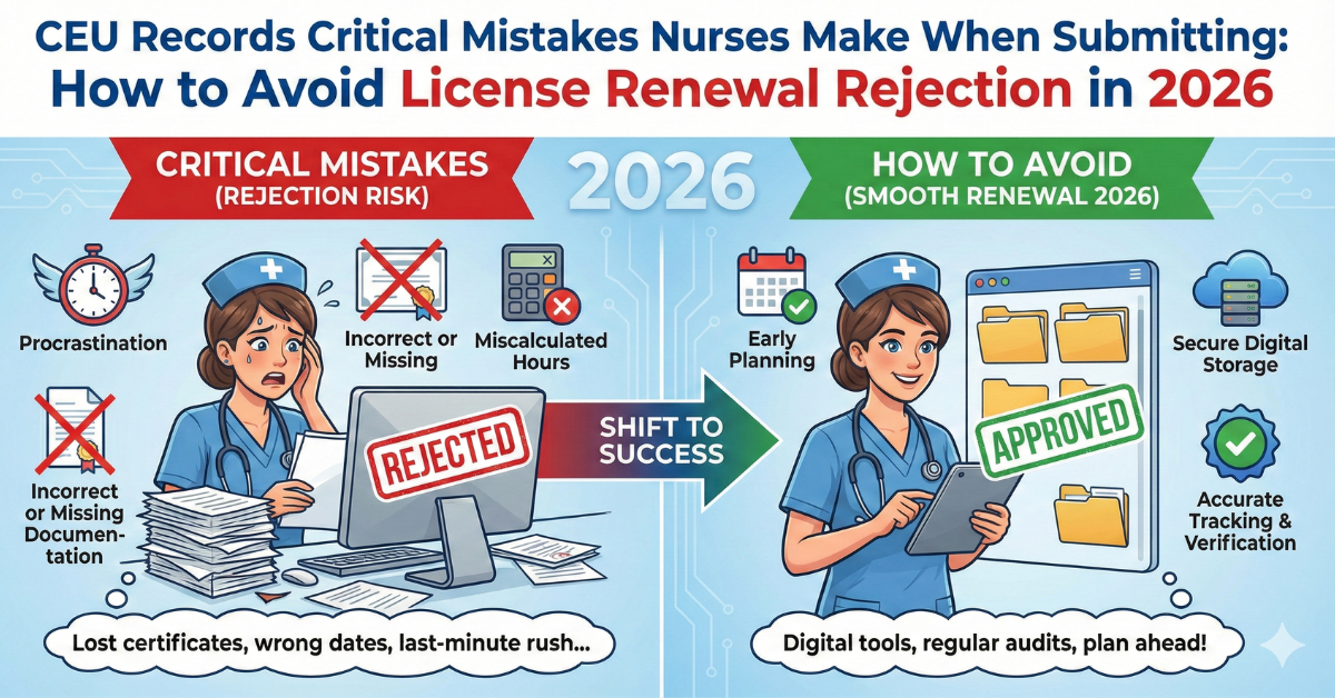 CEU Records Critical Mistakes Nurses Make When Submitting: How to Avoid License Renewal Rejection in 2026