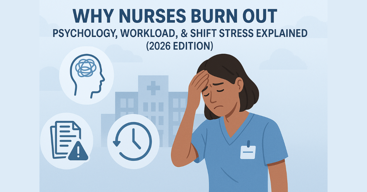 Let Explore Why Nurses Burn Out: Psychology, Workload, & Shift Stress Explained (2026 Edition)