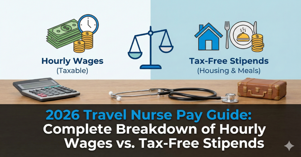 Master 2026 Travel Nurse Pay Guide: Complete Breakdown of Hourly Wages vs. Tax-Free Stipends.