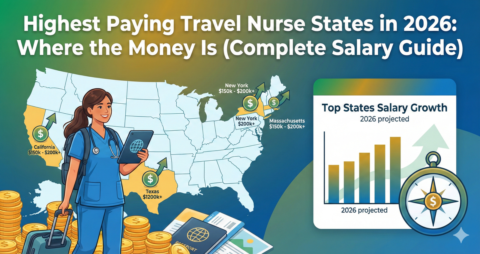 Discover t Highest Paying Travel Nurse States in 2026: Where the Money Is (Complete Salary Guide).