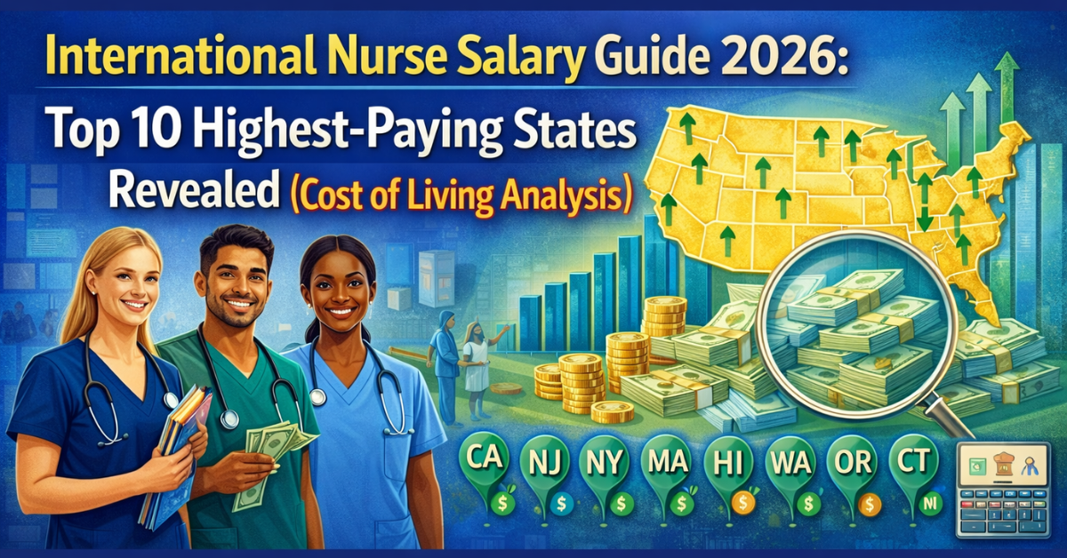 Discover International Nurse Salary Guide 2026: Top 10 Highest-Paying States Revealed (Cost of Living Analysis).
