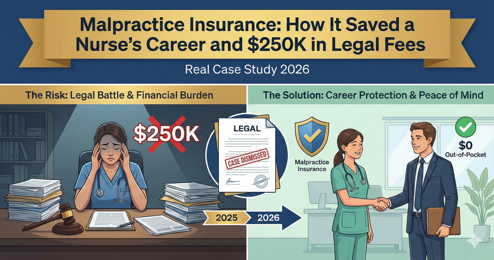 Discover Real Case Study 2026: How Malpractice Insurance Saved a Nurse's Career and $250K in Legal Fees.