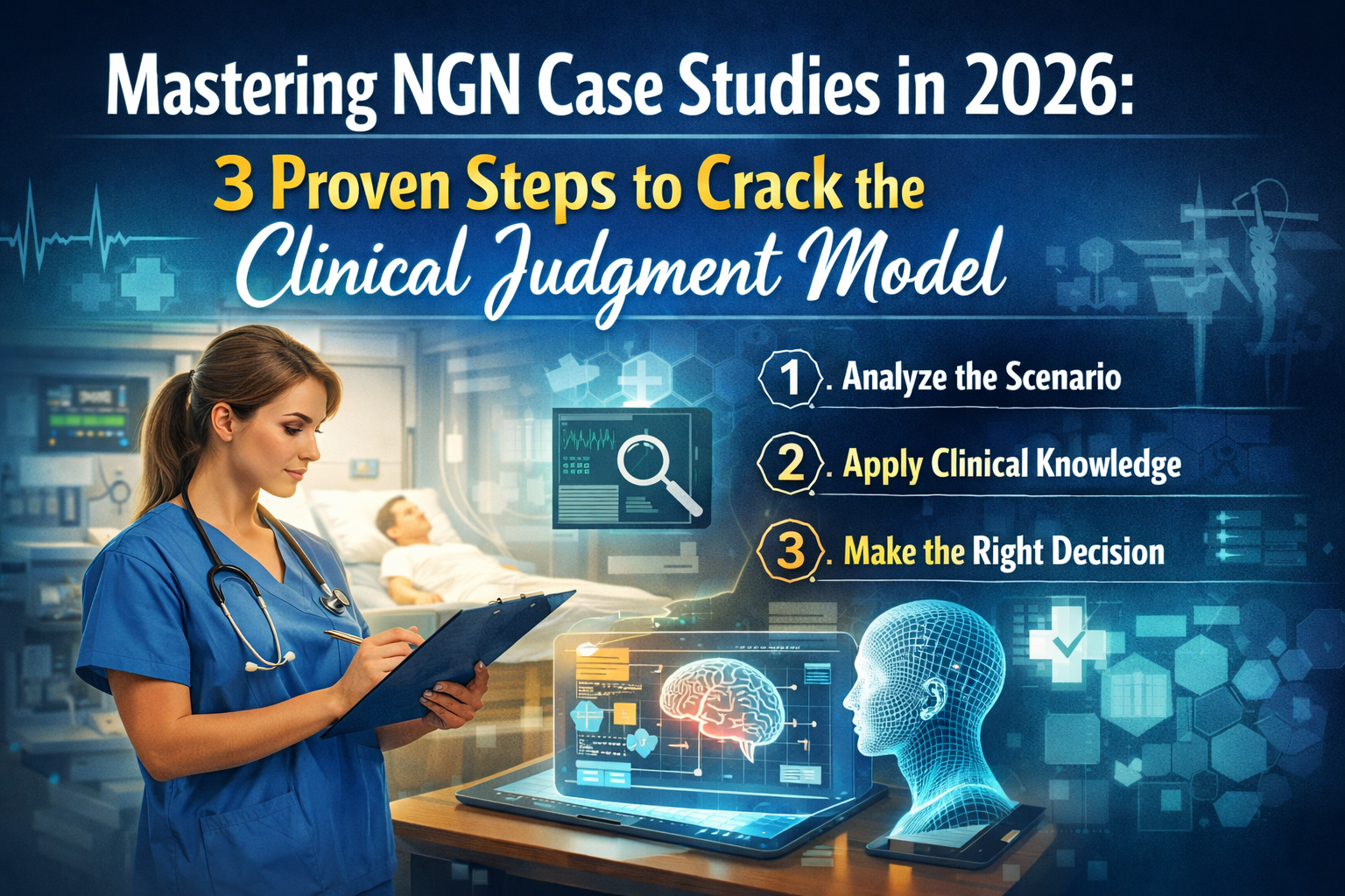 Explore how to Be Mastering NGN Case Studies in 2026: 3 Proven Steps to Crack the Clinical Judgment Model.
