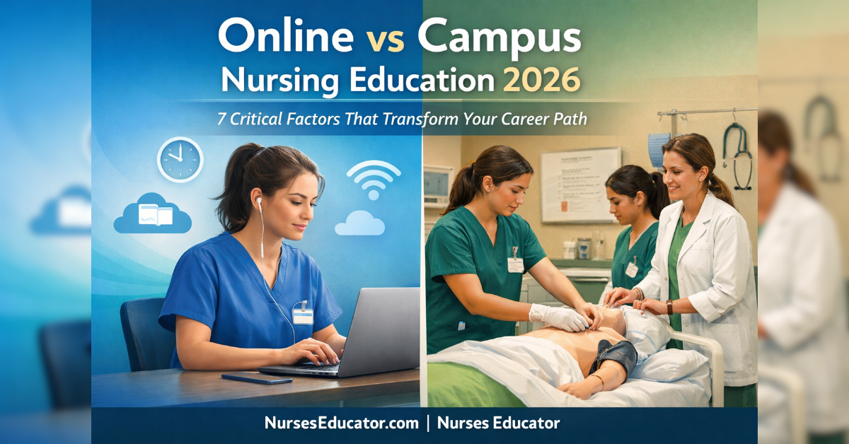 Explore Online vs. Campus Nursing Education 2026: 7 Critical Factors That Transform Your Career Path.