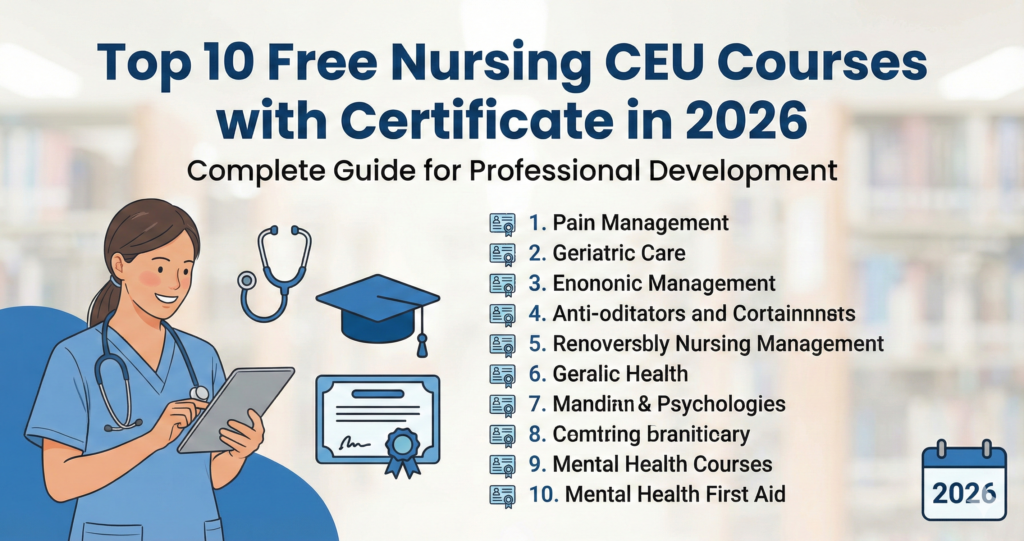 Top 10 Free Nursing CEU Courses with Certificate in 2026: Complete