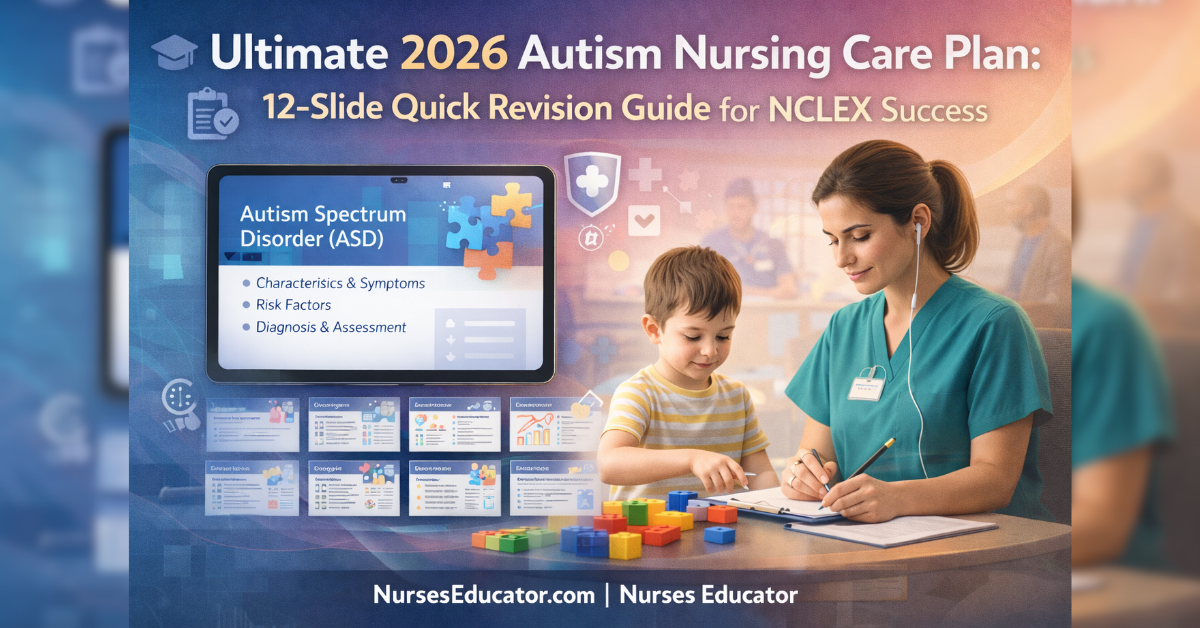 Master Ultimate 2026 Autism Nursing Care Plan: 12-Slide Quick Revision Guide for NCLEX Success.