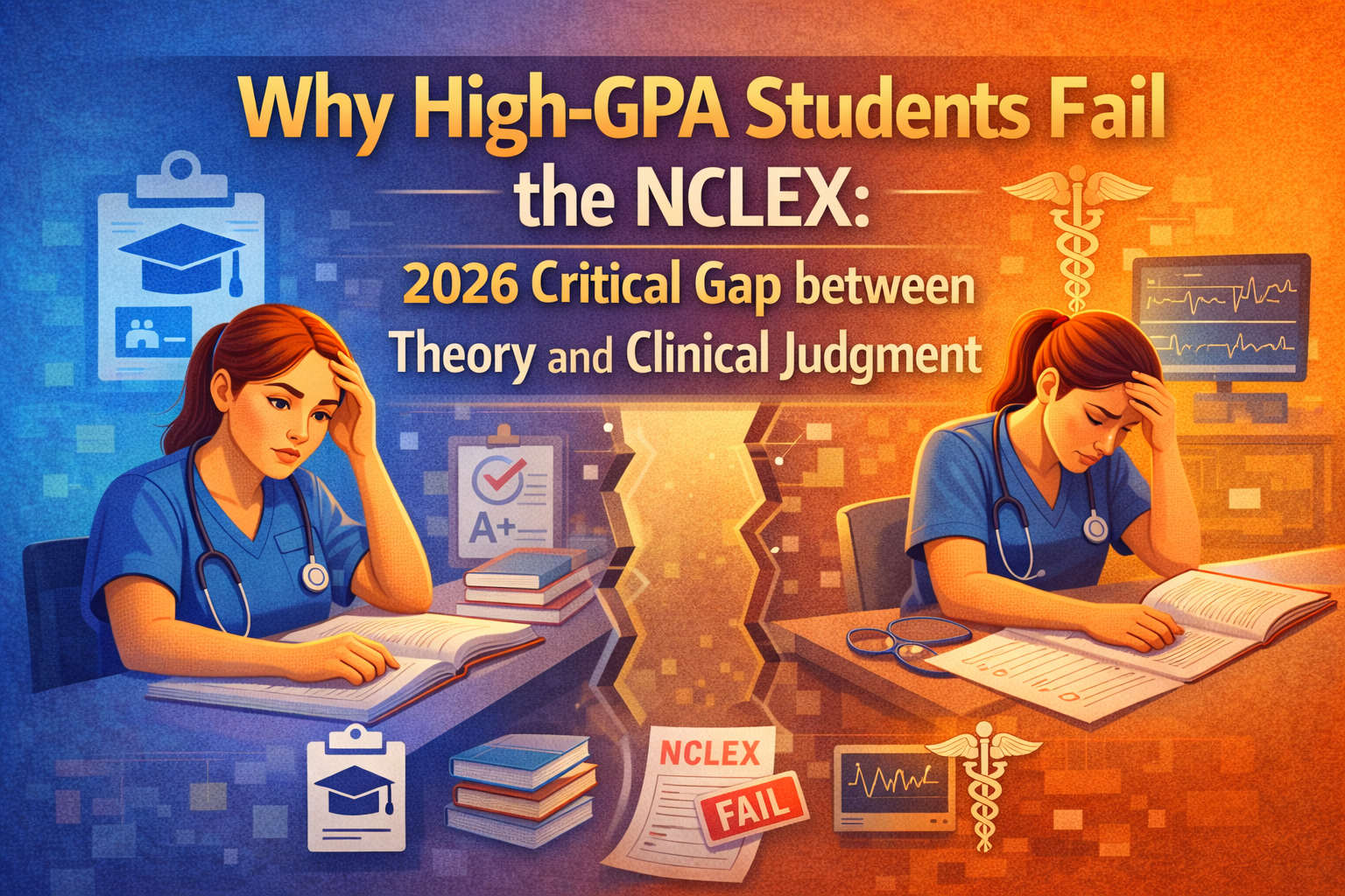 Discover Why High-GPA Students Fail the NCLEX: 2026 Critical Gap between Theory and Clinical Judgment.