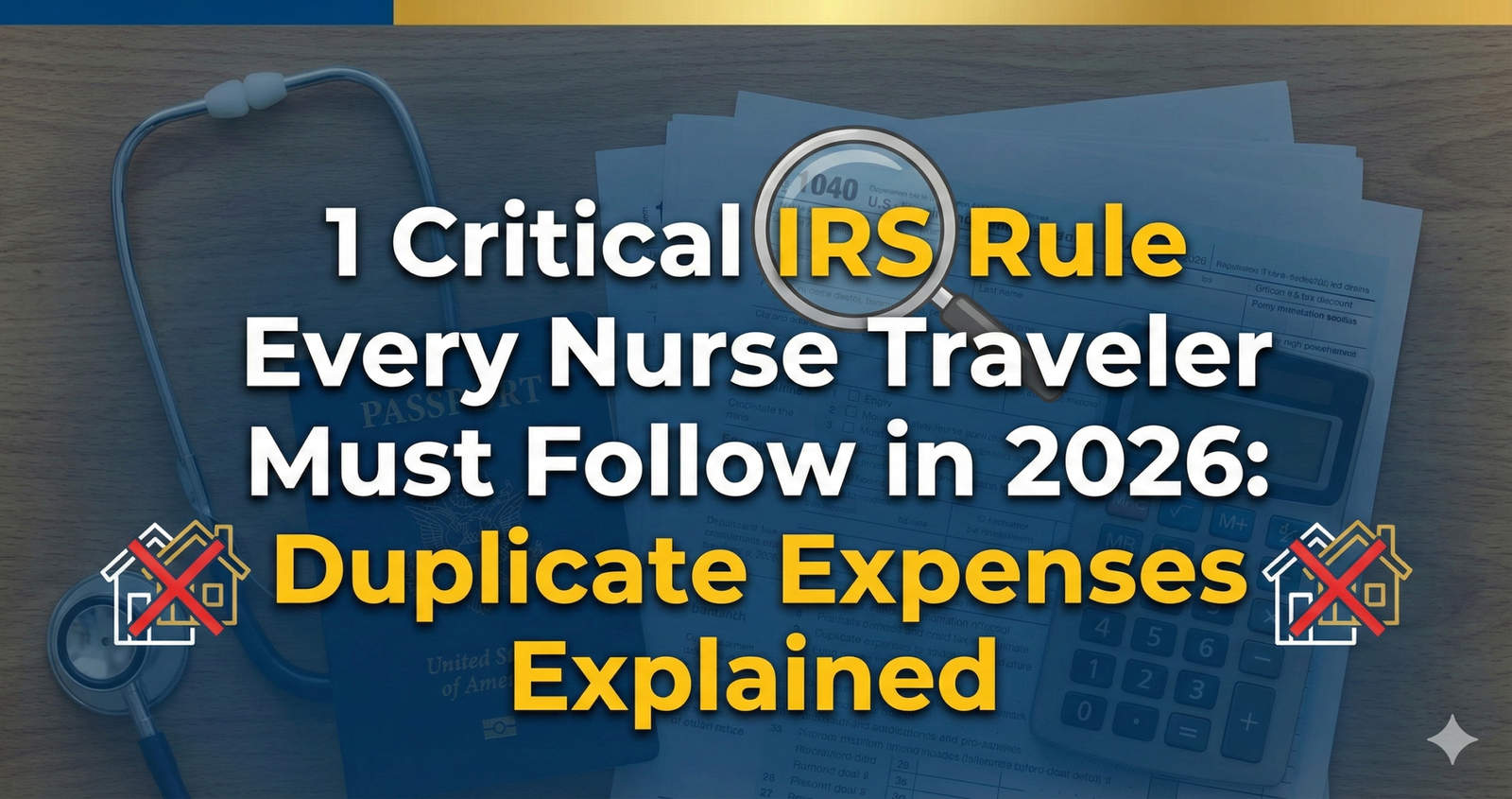 Learn the Duplicate Expenses Explained: The 1 Critical IRS Rule Every Nurse Traveler Must Follow in 2026.
