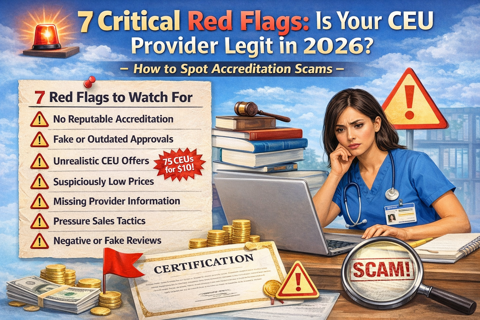What are 7 Critical Red Flags: Is Your CEU Provider Legit in 2026? How to Spot Accreditation Scams.