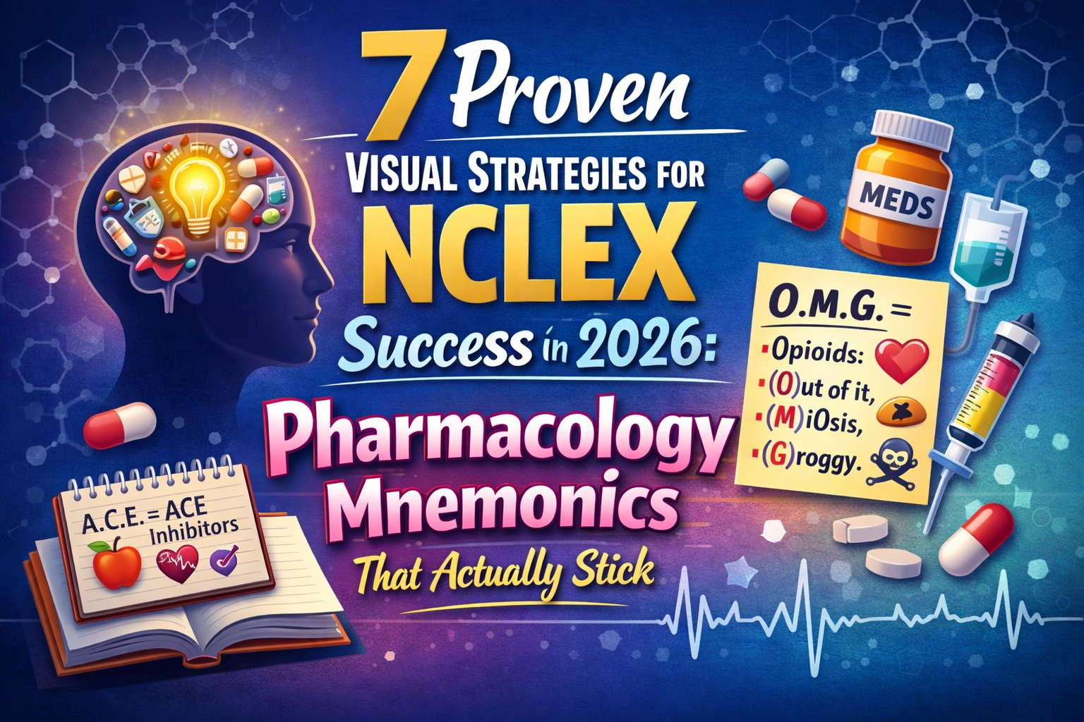 Master Pharmacology Mnemonics That Actually Stick: 7 Proven Visual Strategies for NCLEX Success in 2026.