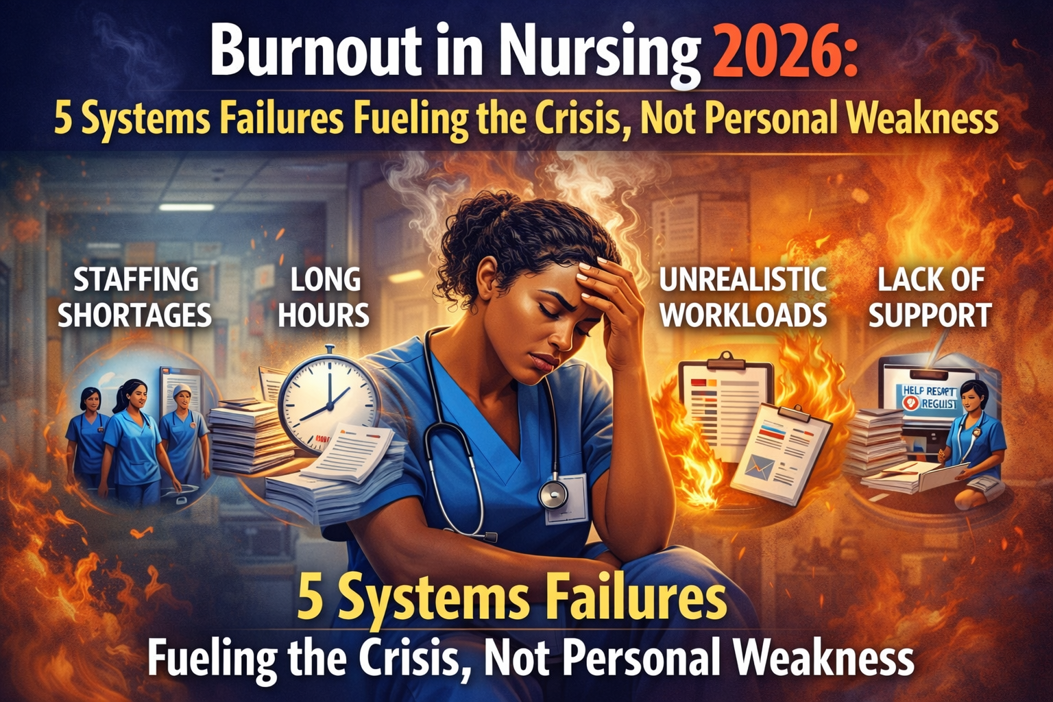 Discover why Burnout in Nursing 2026: 5 Systems Failures Fueling the Crisis, Not Personal Weakness.