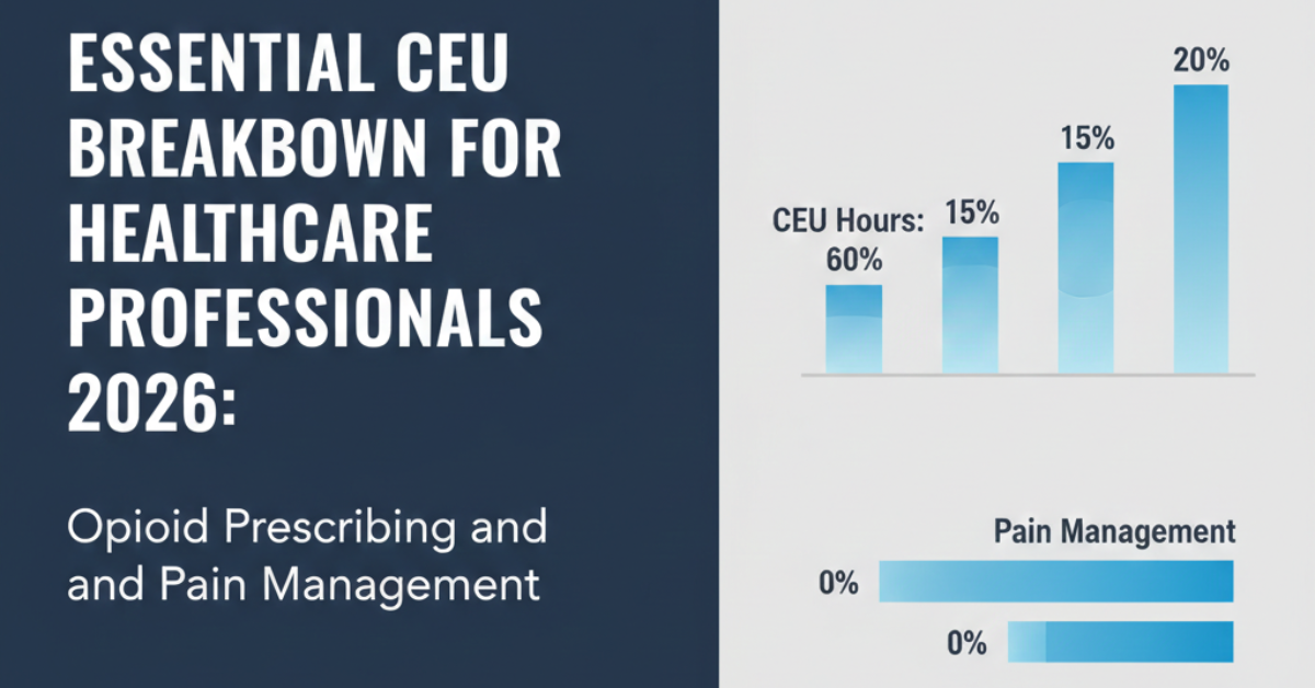 Master Essential CEU Breakdown for Healthcare Professionals 2026: Opioid Prescribing and Pain Management.