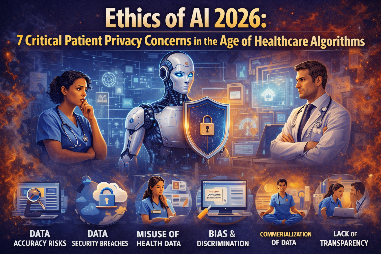 Explore The Ethics of AI 2026: 7 Critical Patient Privacy Concerns in the Age of Healthcare Algorithms.