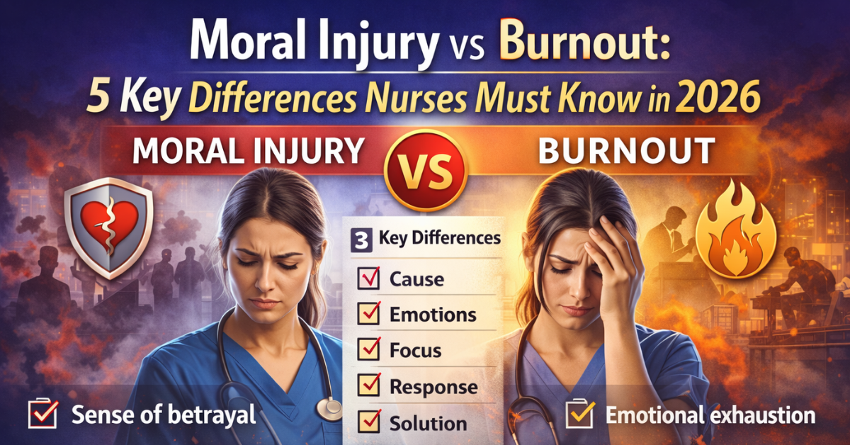 Discover Moral Injury vs Burnout: 5 Key Differences Nurses Must Know in 2026.