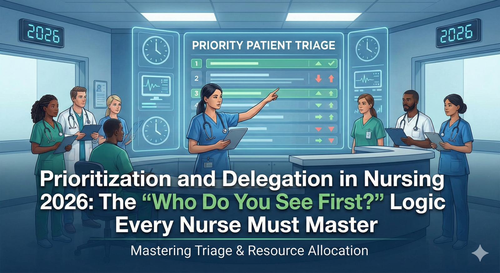 Master the Prioritization and Delegation in Nursing 2026: The "Who Do You See First?" Logic Every Nurse Must Master.