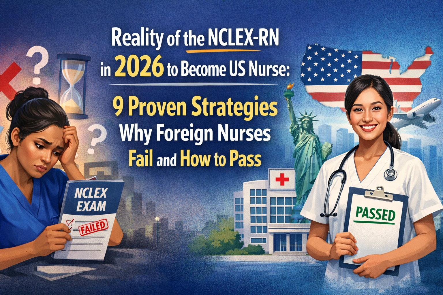 What is Reality of the NCLEX-RN in 2026 to Become US Nurse: 9 Proven Strategies Why Foreign Nurses Fail and How to Pass.