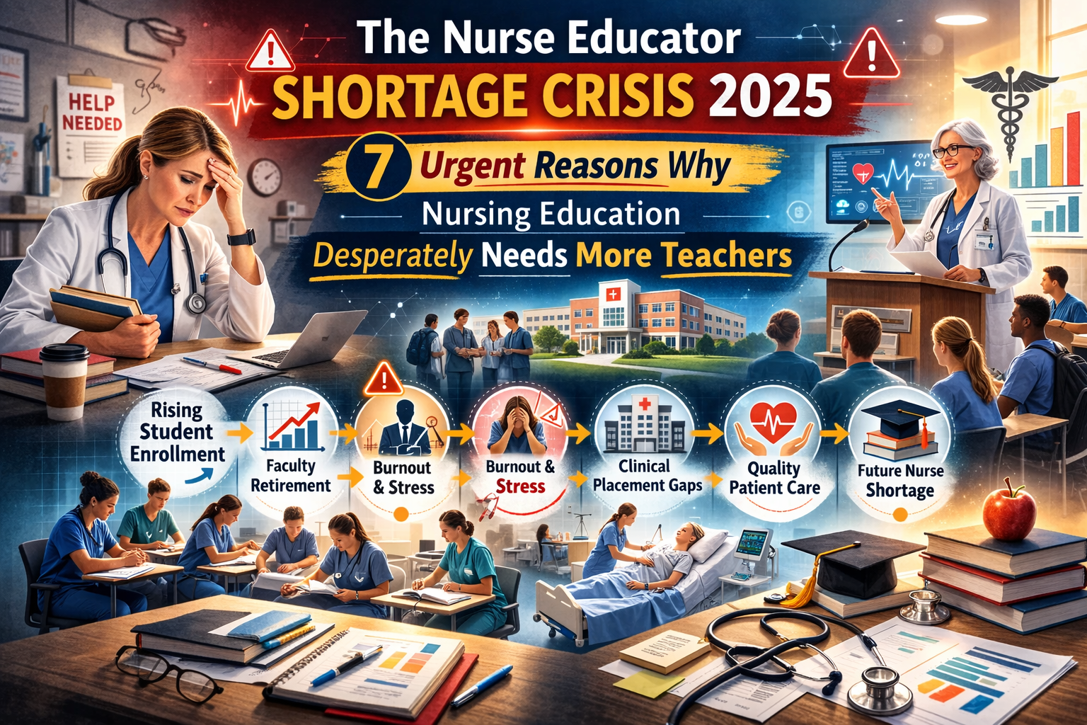The Nurse Educator Shortage Crisis 2026: 7 Urgent Reasons Why Nursing Education Desperately Needs More Teachers.