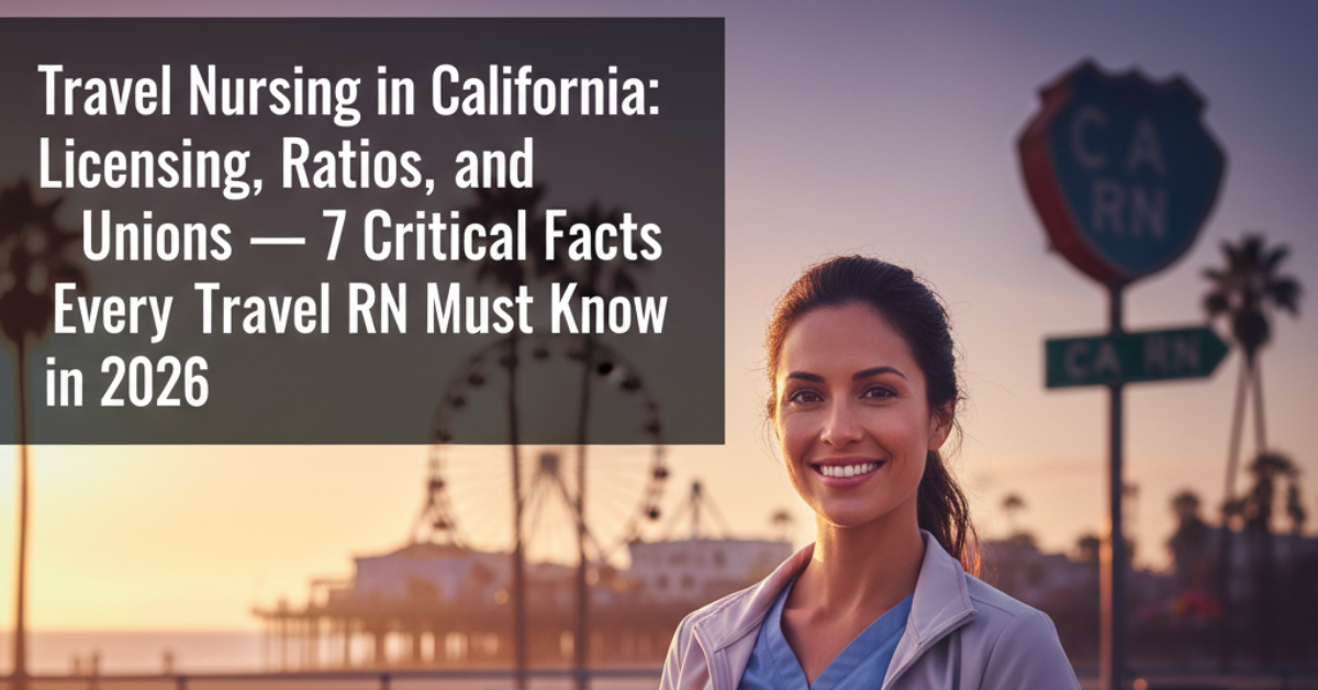 Planning Travel Nursing in California: Licensing, Ratios, and Unions — 7 Critical Facts Every Travel RN Must Know in 2026.